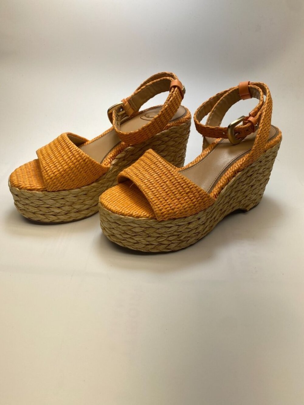 Sam Edelman Womens April Marigold Wedge Espadrille Platlform Sandal Sz 8.5